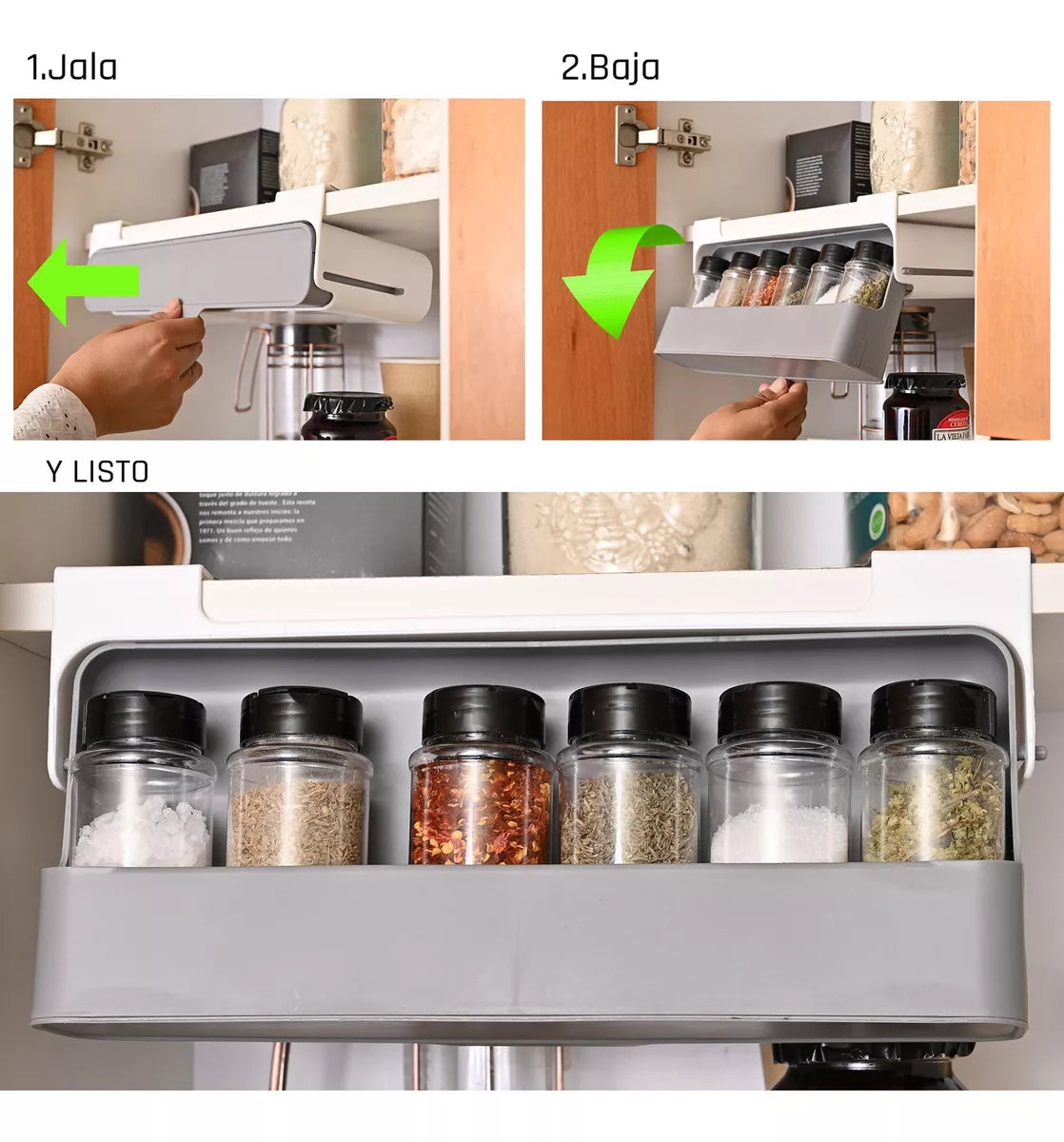 Organizador de Especias Cocina + Frascos.